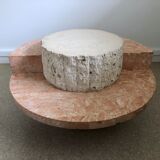 Black-pitched coffee table and faux marble tackle, Italy, 1970