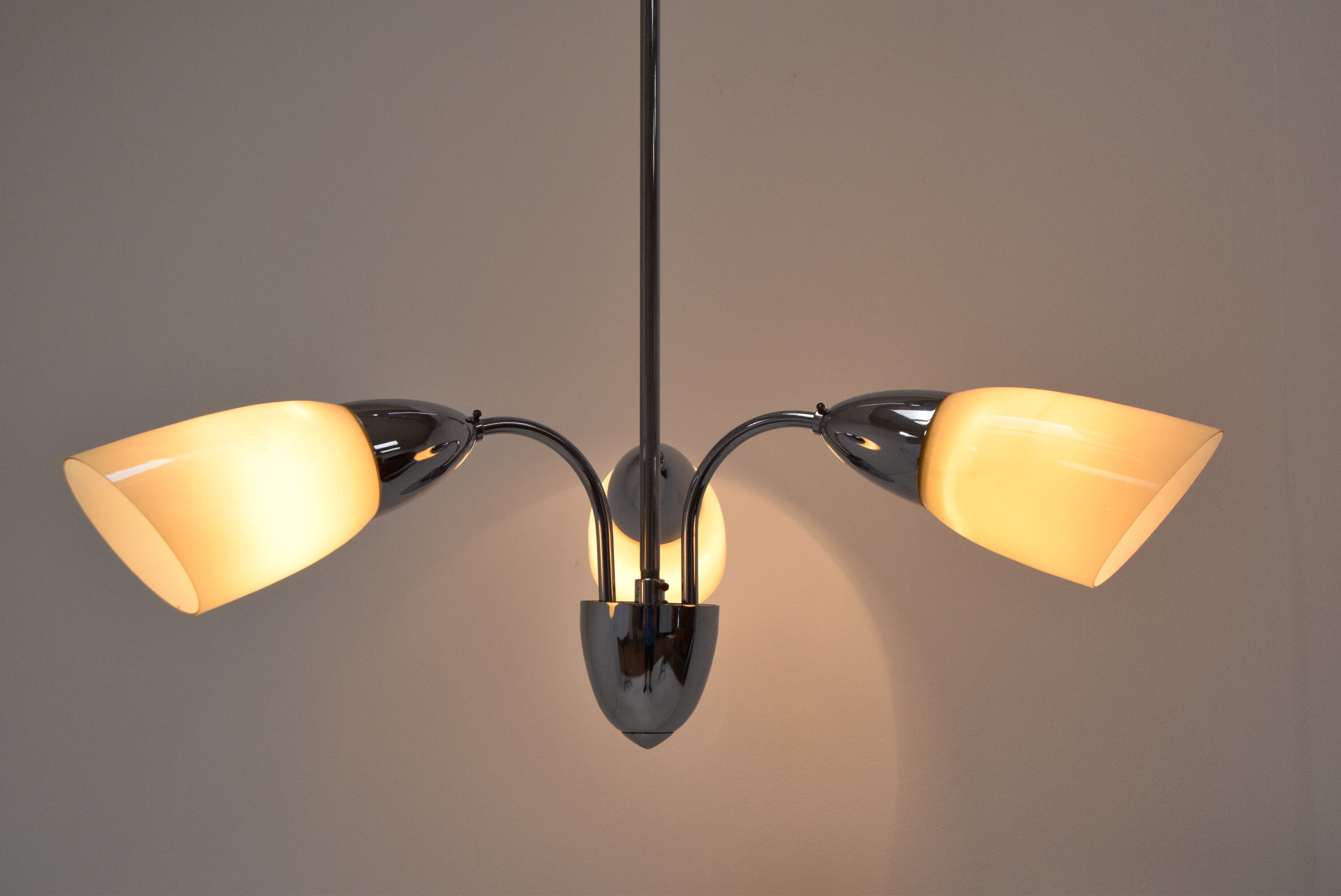 Mid-century Designed Chandelier by Elektroinstala Decin,Czechoslovakia,1970's.