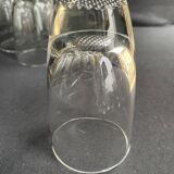 Verres moderne milieu de siècle cristal