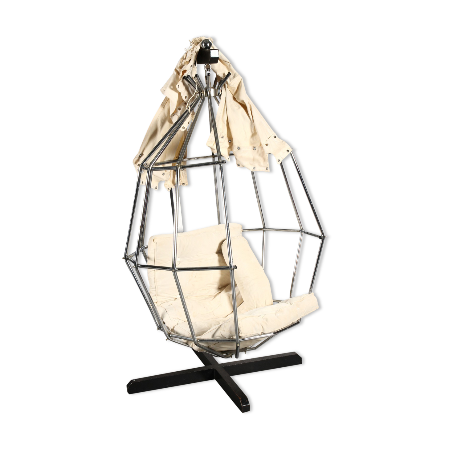Ib arberg hanging parrot mid-century birdcage chair 1970,s