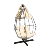 Ib arberg hanging parrot mid-century birdcage chair 1970,s