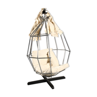 Fauteuil Ib arberg parrot mid-century birdcage chair 1970,s