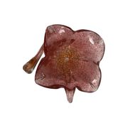 Murano, empty pocket in the shape of a mortar, pink and gold flower, 20th century