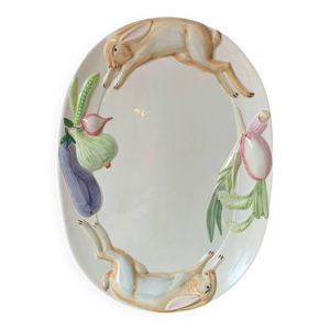 Très grand plat de service - barbotine