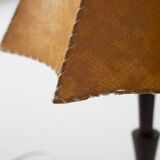 Table lamp in art deco / modernist style with paper shade, Czechoslovakia