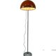 Lampadaire vintage chromé avec abat-jour orange
