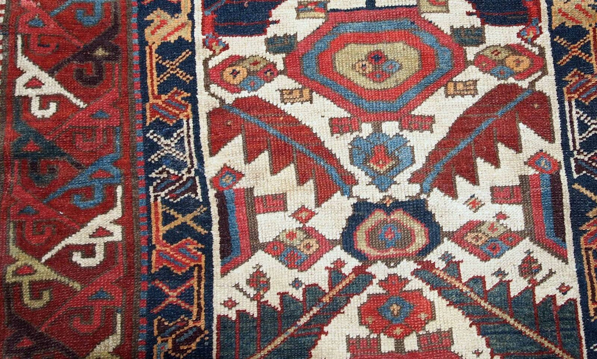 Handmade antique collectible Northwest Persian runner 4' x 14.3' (122cm x 436cm) 1840s - 1B658