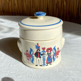 Pot ceramic bomb box Sarreguemines model Ribeauville vintage 60/70s