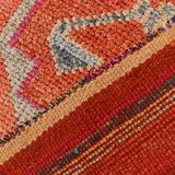 3x11 Red & Pink Super Soft Vintage Runner Rug, 98x335Cm