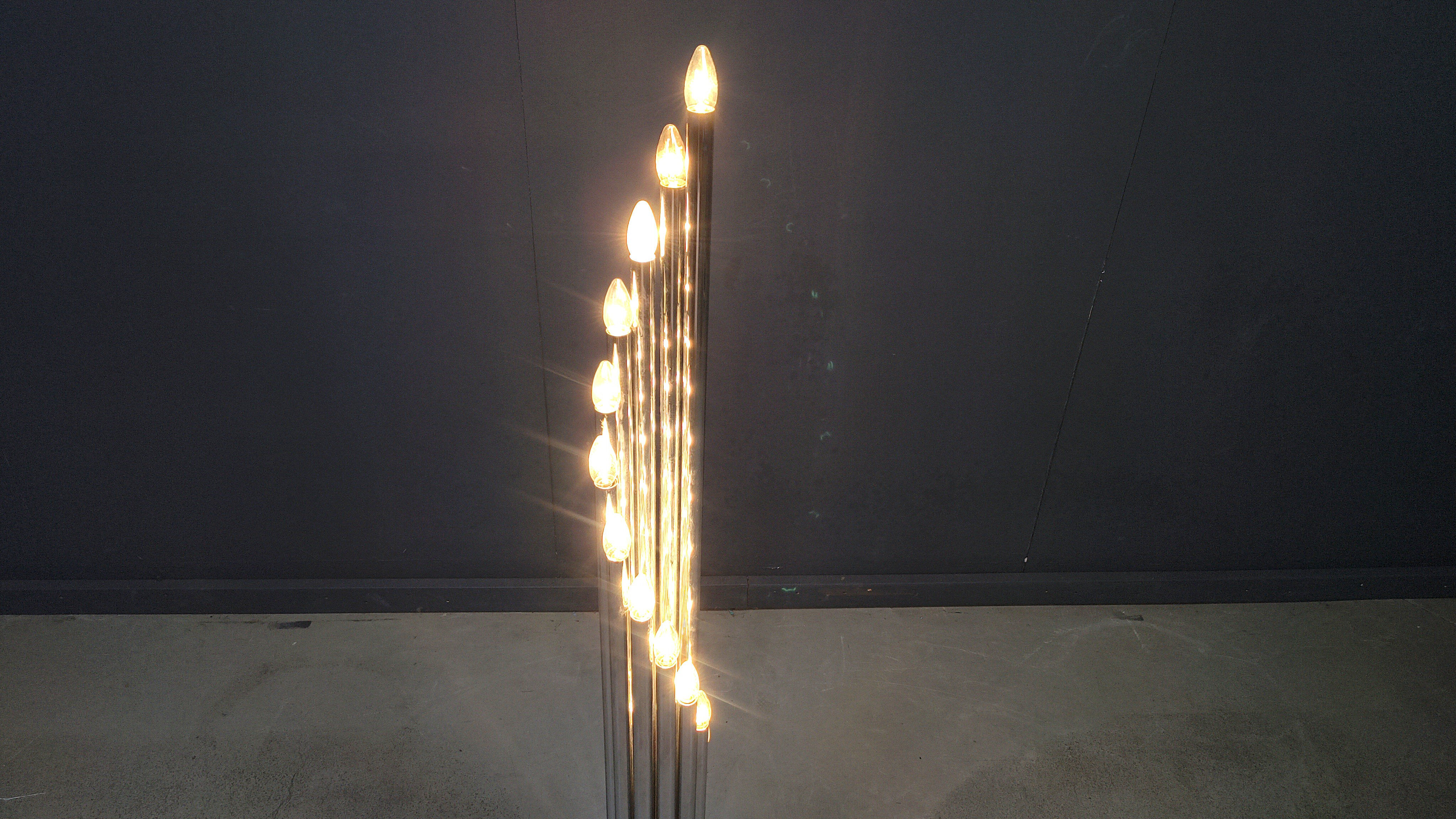 Vintage Italian chrome floor lamp, 1970s