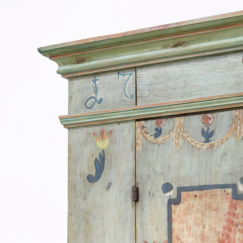 Cabinet de mariage peint, art populaire de ferme, 1794