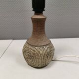 Beautiful ceramic table lamp with original shade, designed by Chris Haslev for Jeti ceramics Denmark