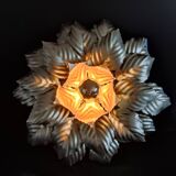 Wall lamp golden leaves 3 corollas
