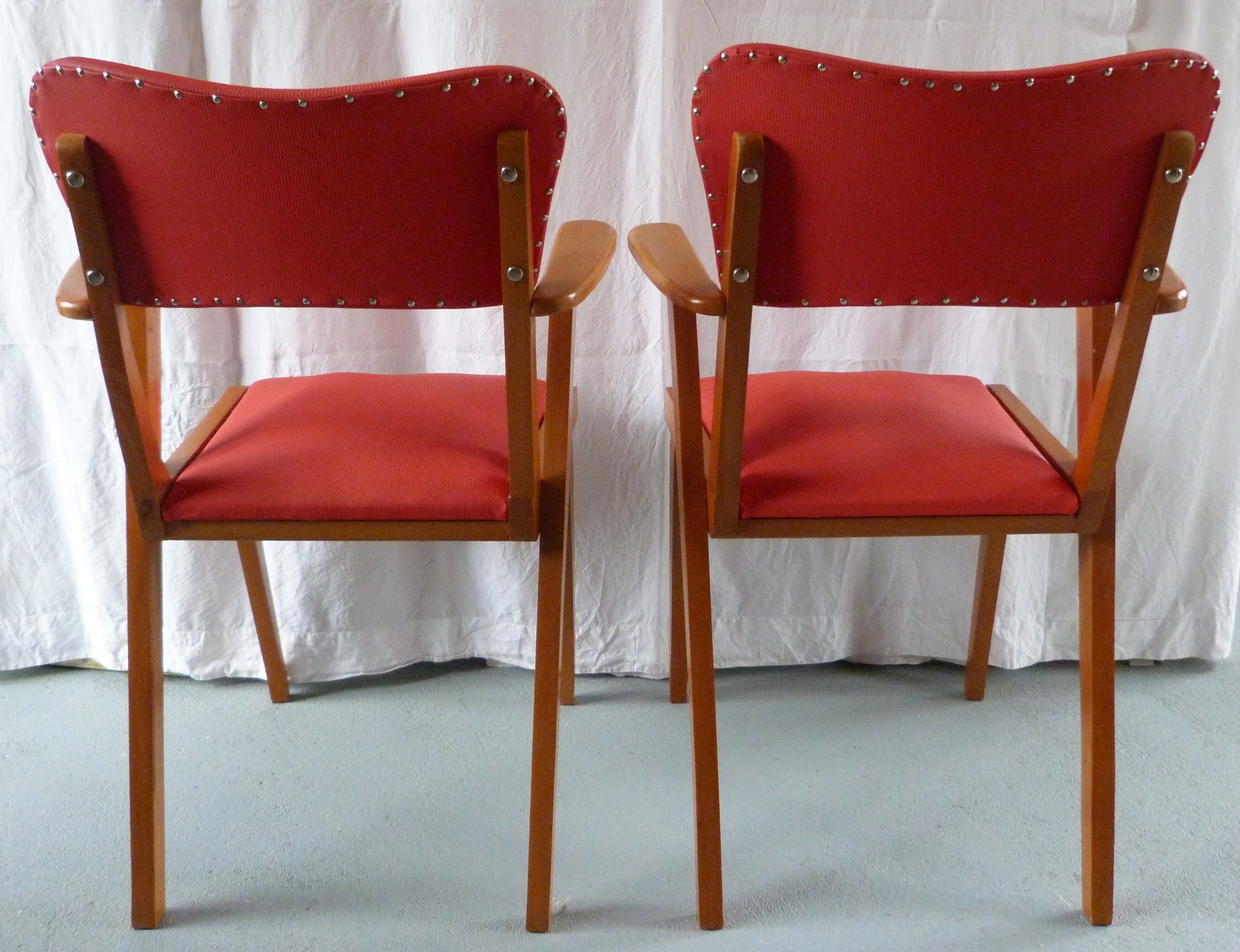 Pair of 50s bridge chairs
