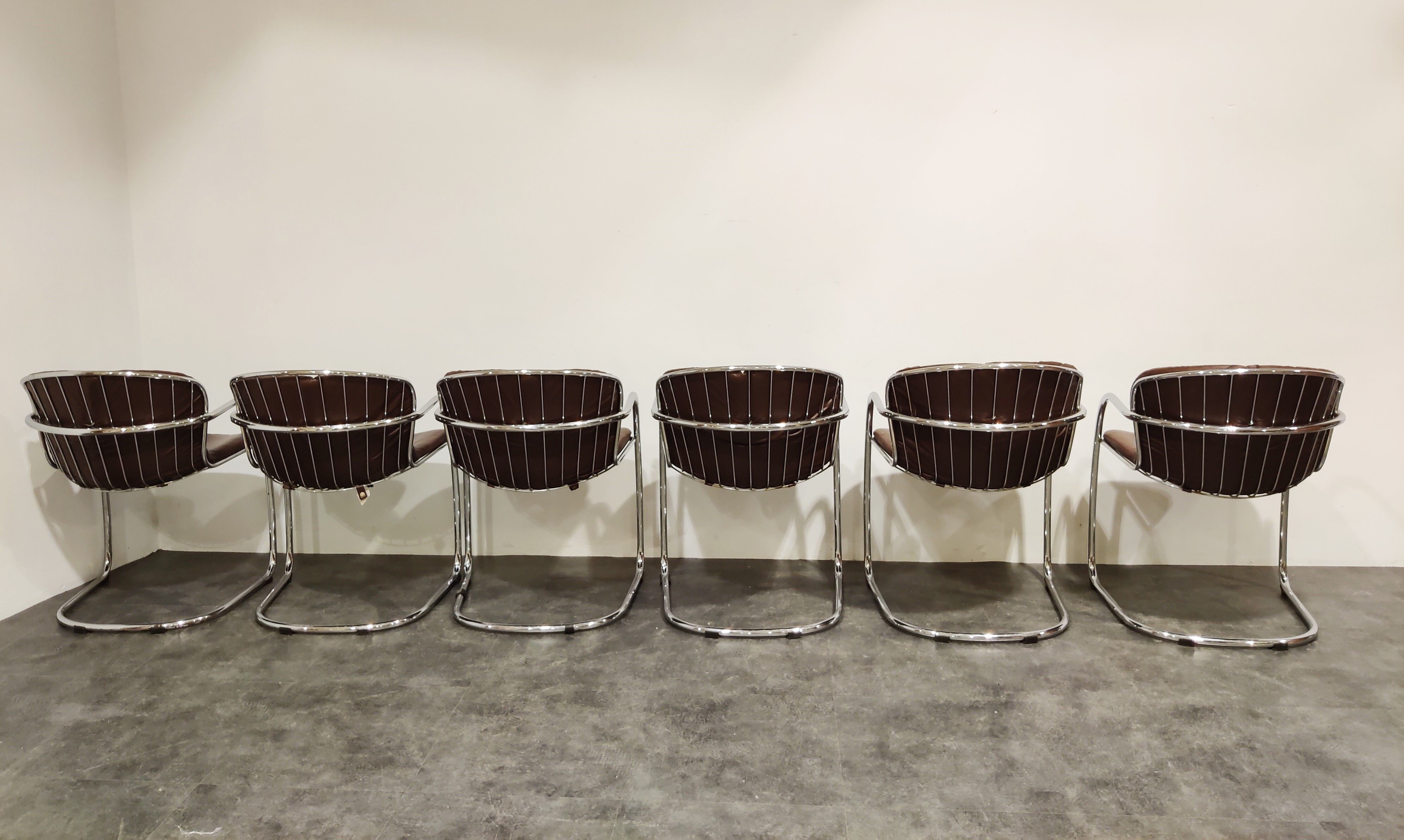 Gastone Rinaldi Dining chairs, 1970s