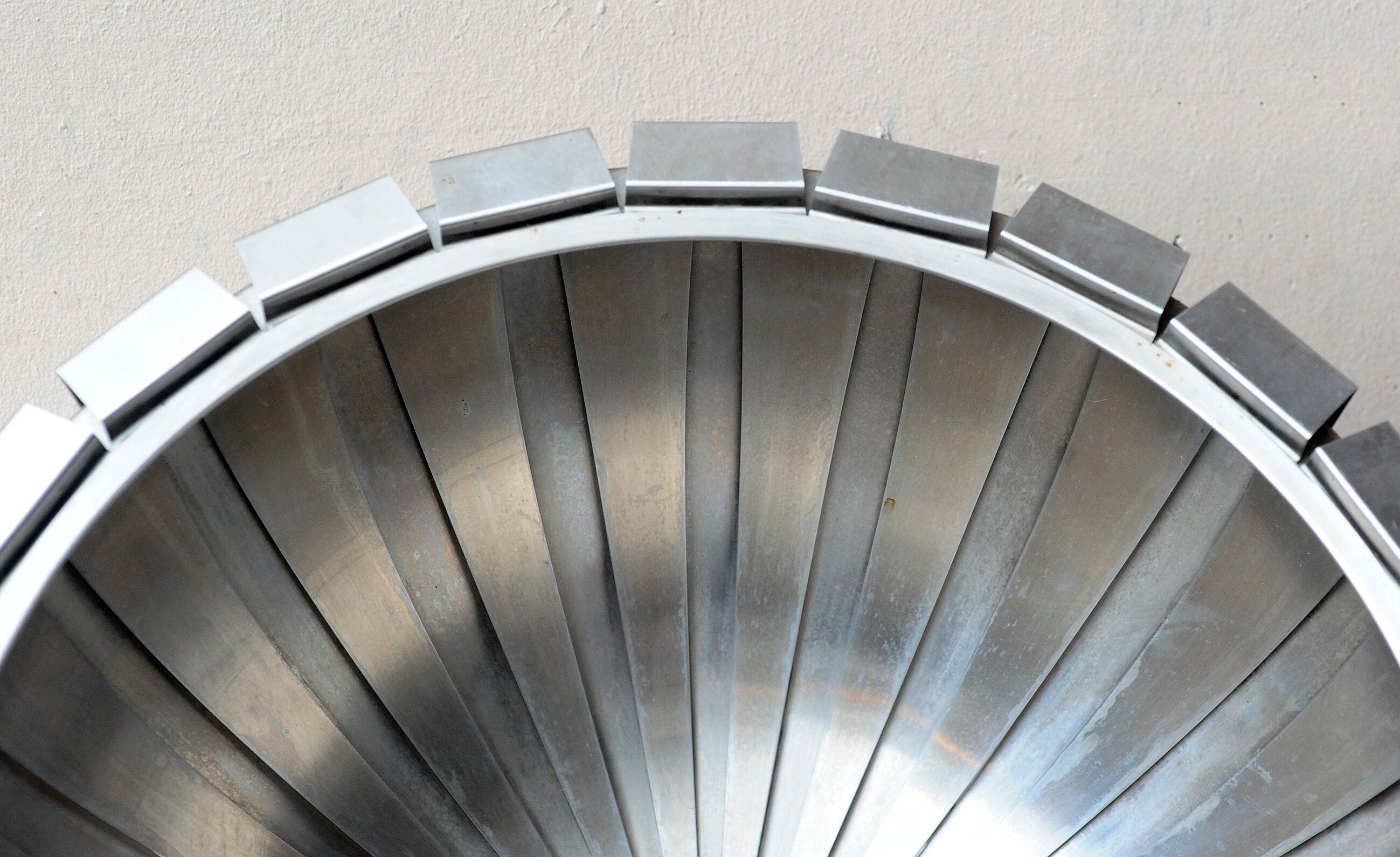 Suspension "Calotta" Martinelli, stainless steel, 1970