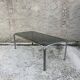 Coffee table smoked glass and chrome