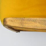 Yellow vintage armchair, Germany, 1960s, mustard velvet