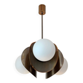 Lustre Space Age en cuivre, années 1970