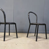 Postmodern Italian dining chairs set of 4 - 1980s