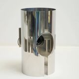 Pair of chrome wall lights with slits, 1970s