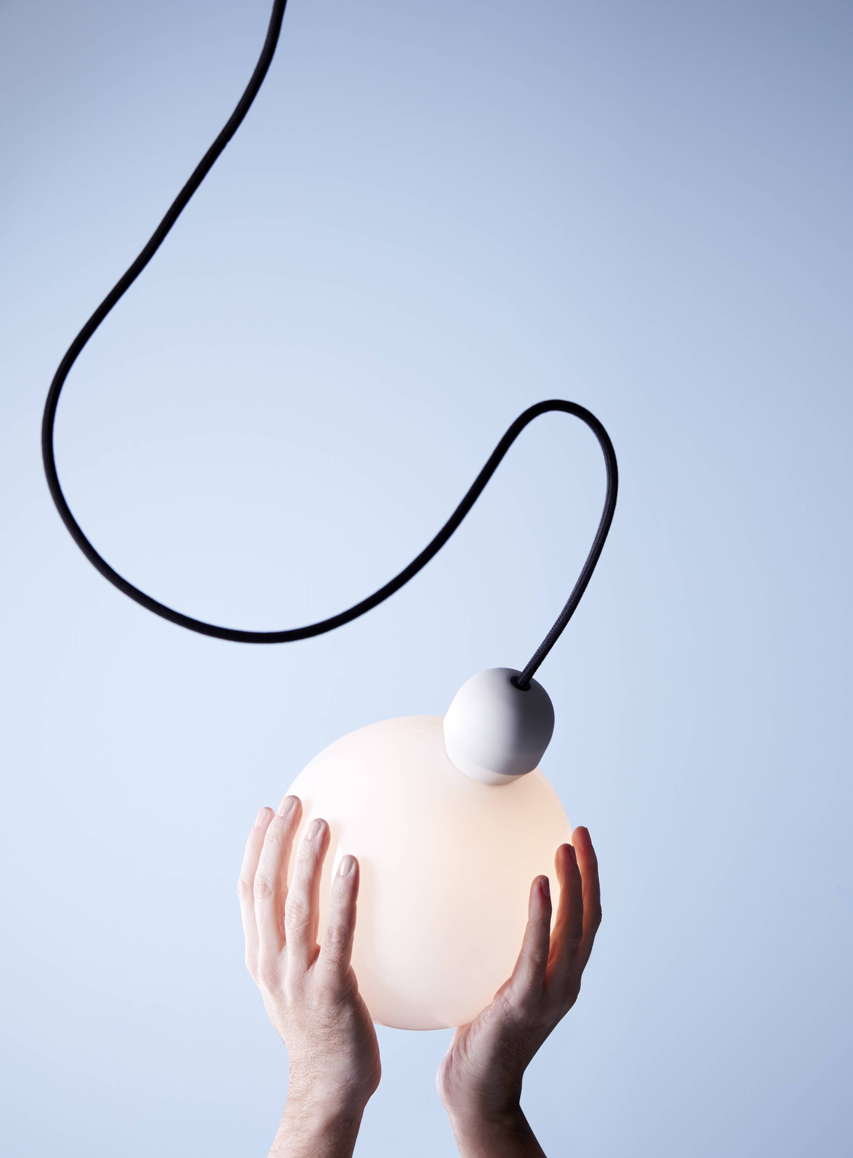 Pendant lamp atom black structure ⌀20cm belid