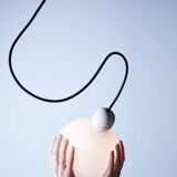 Pendant lamp atom black structure ⌀20cm belid