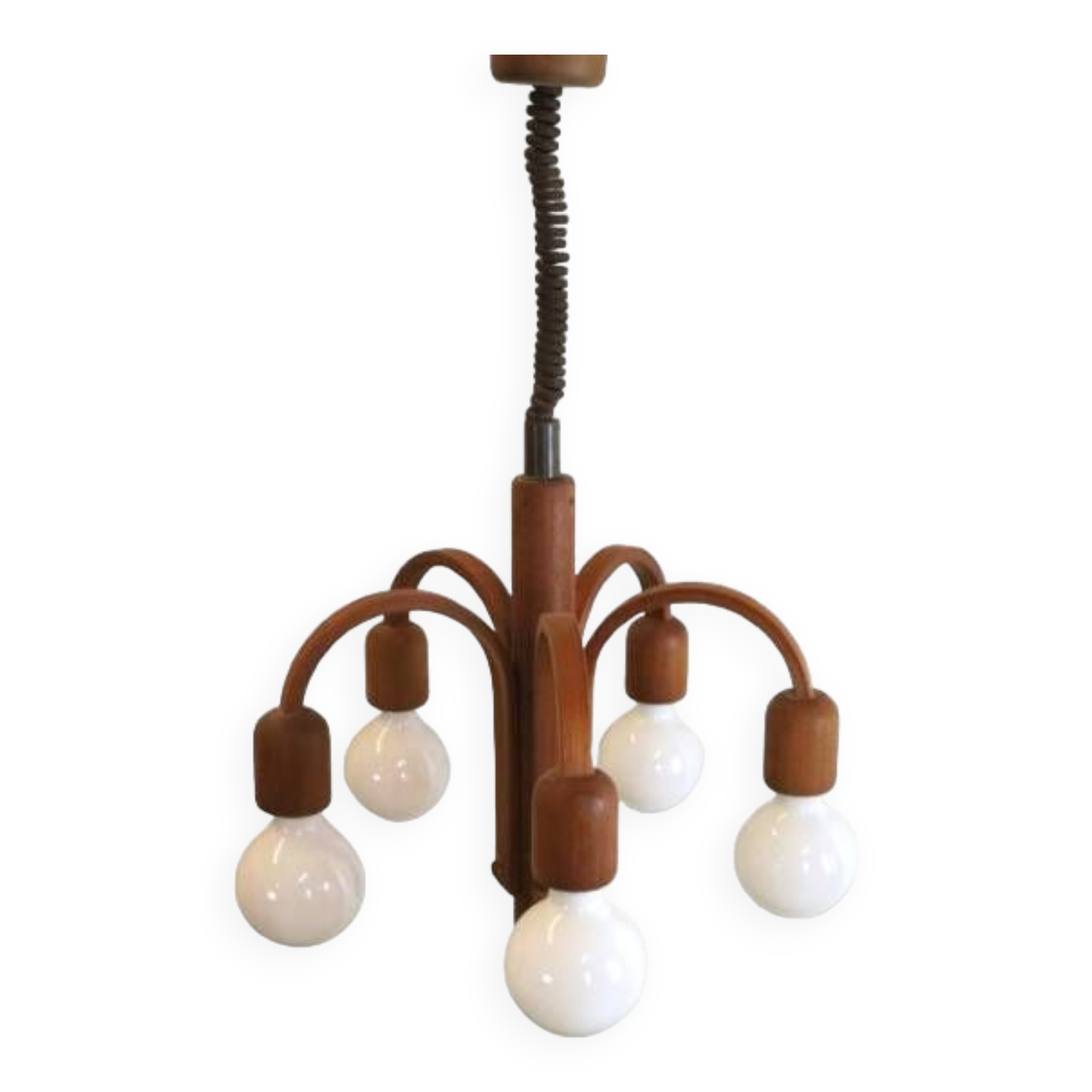 Deens design teak Domus hanglamp