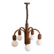 Deens design teak Domus hanglamp