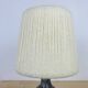 50s ceramic lamp, wool lampshade