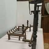 Pair of cast iron chenets / prams for the chimney