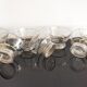 9 champagne glass cups 50s/60s