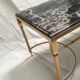 Brass coffee table and marble neoclassical