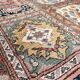 Large vintage Romanian wool carpet in Bakhtiari style