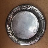 Series of 3 pewter bottle coasters vintage grape & wheat decor #b004