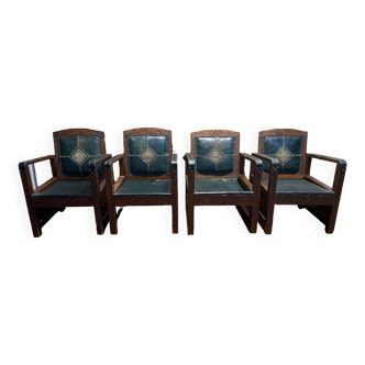 Suite de 4 fauteuils de style Syrien