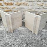 Travertine coffee table