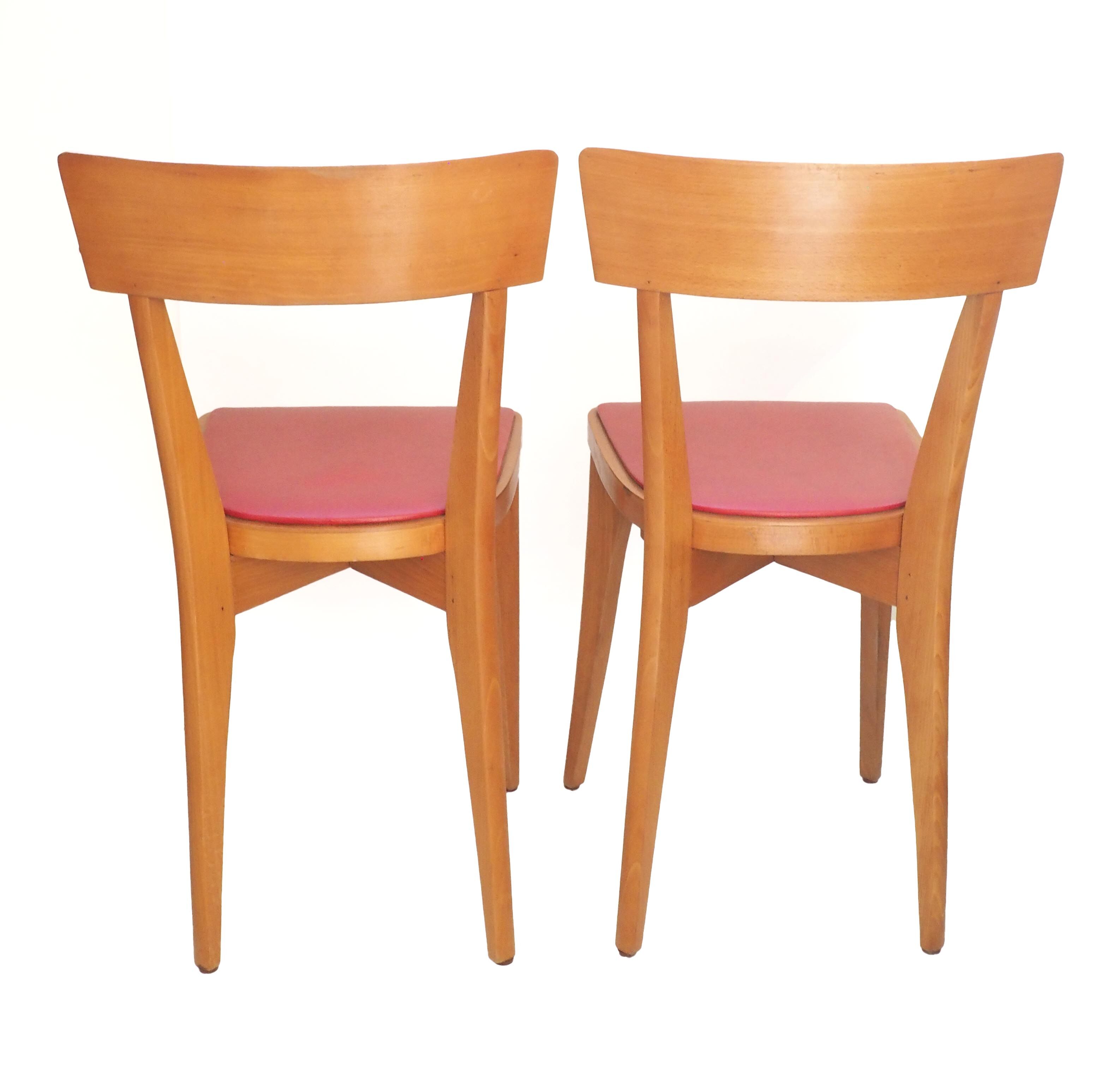 Pair of 50s bistro chairs