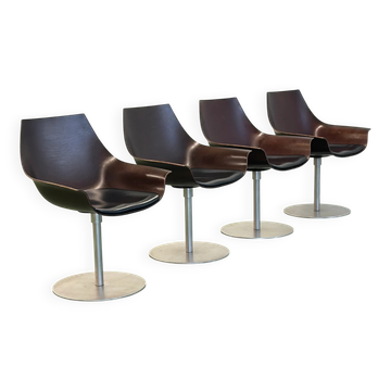 Ensemble de quatre fauteuils pivotants par Ostwald & Nolting, Italie
