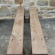 Pair of large solid wood benches XIXth