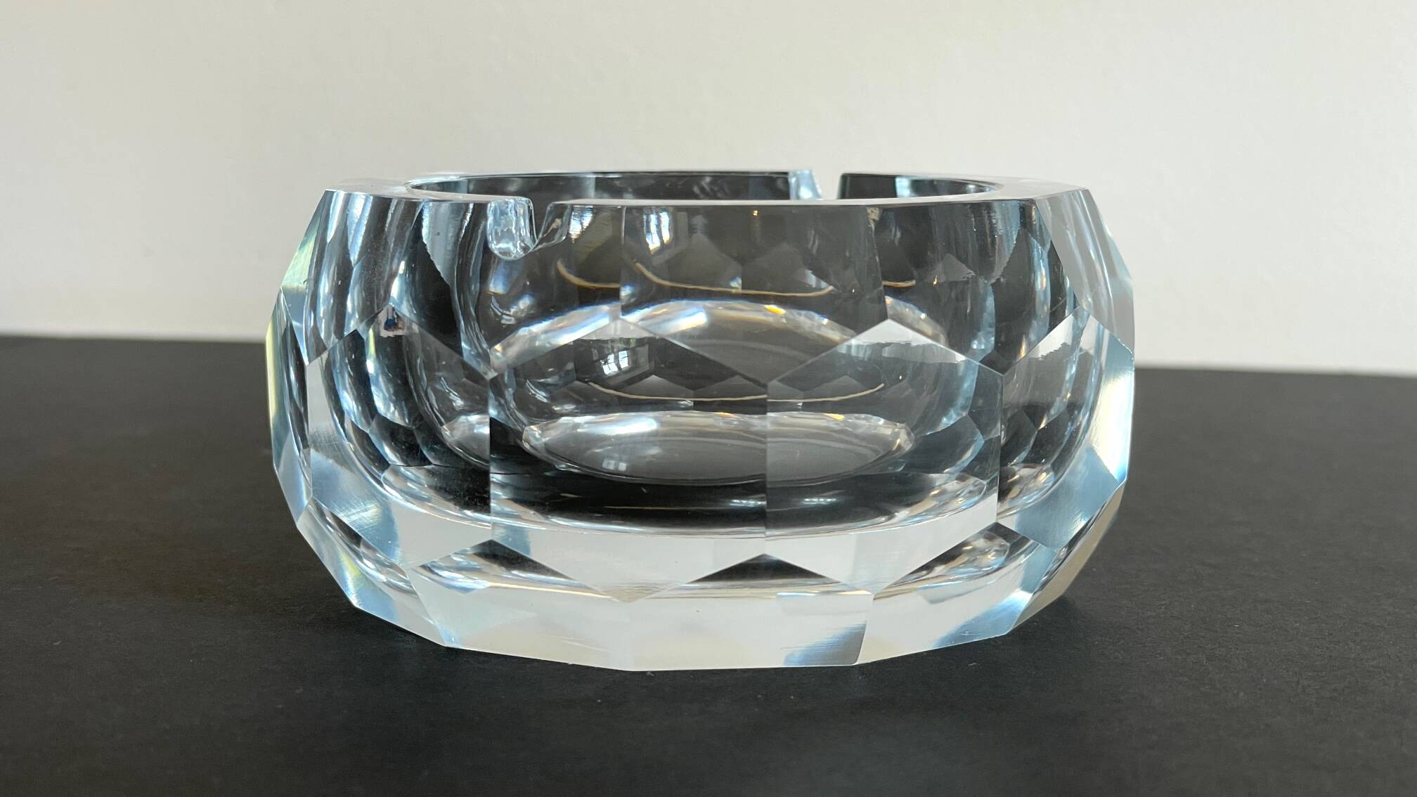 Vintage Multifaceted Crystal Ashtray