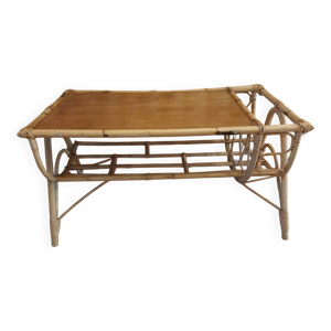 Table basse en rotin