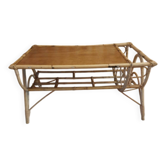 Table basse en rotin