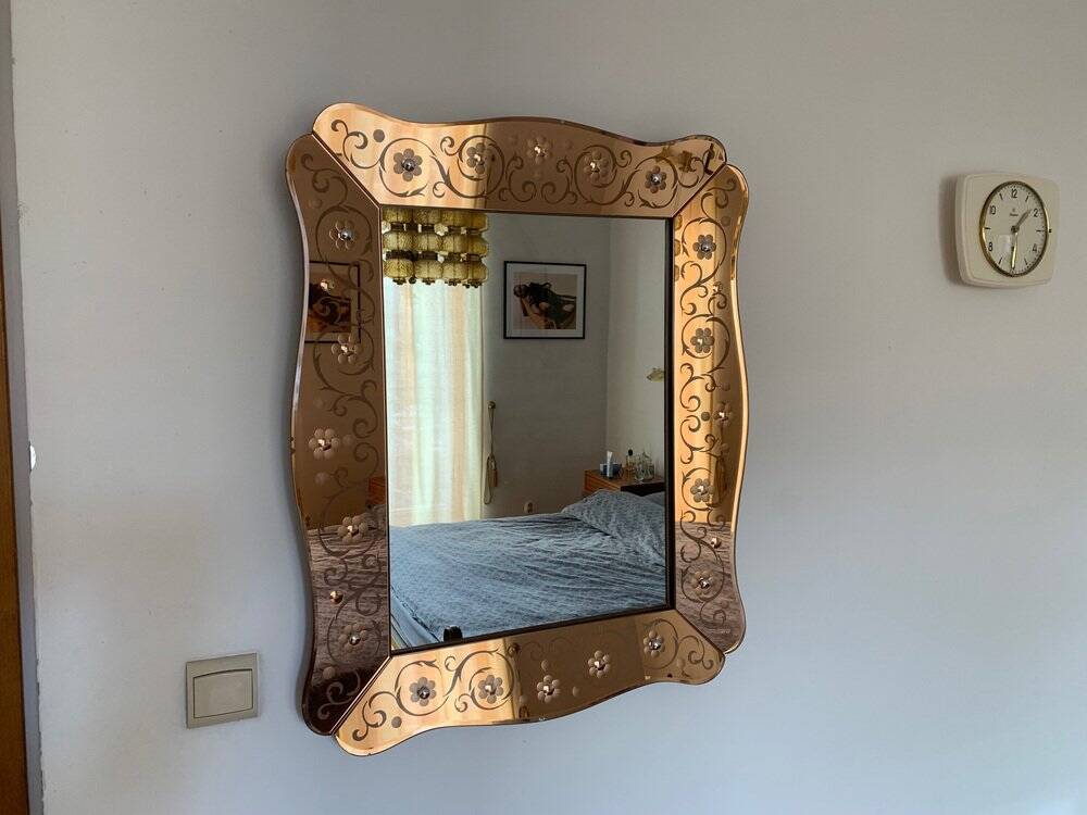 Mirror from Cristal Arte, Italy, 1950s