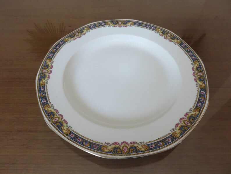 Dish " Jean Boyer " limoges porcelain, floral pattern, 20s