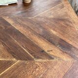 19th century oak farmhouse table 270cm with extensions