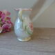 Iridescent ceramic vase floral decoration with double handles made in brazil