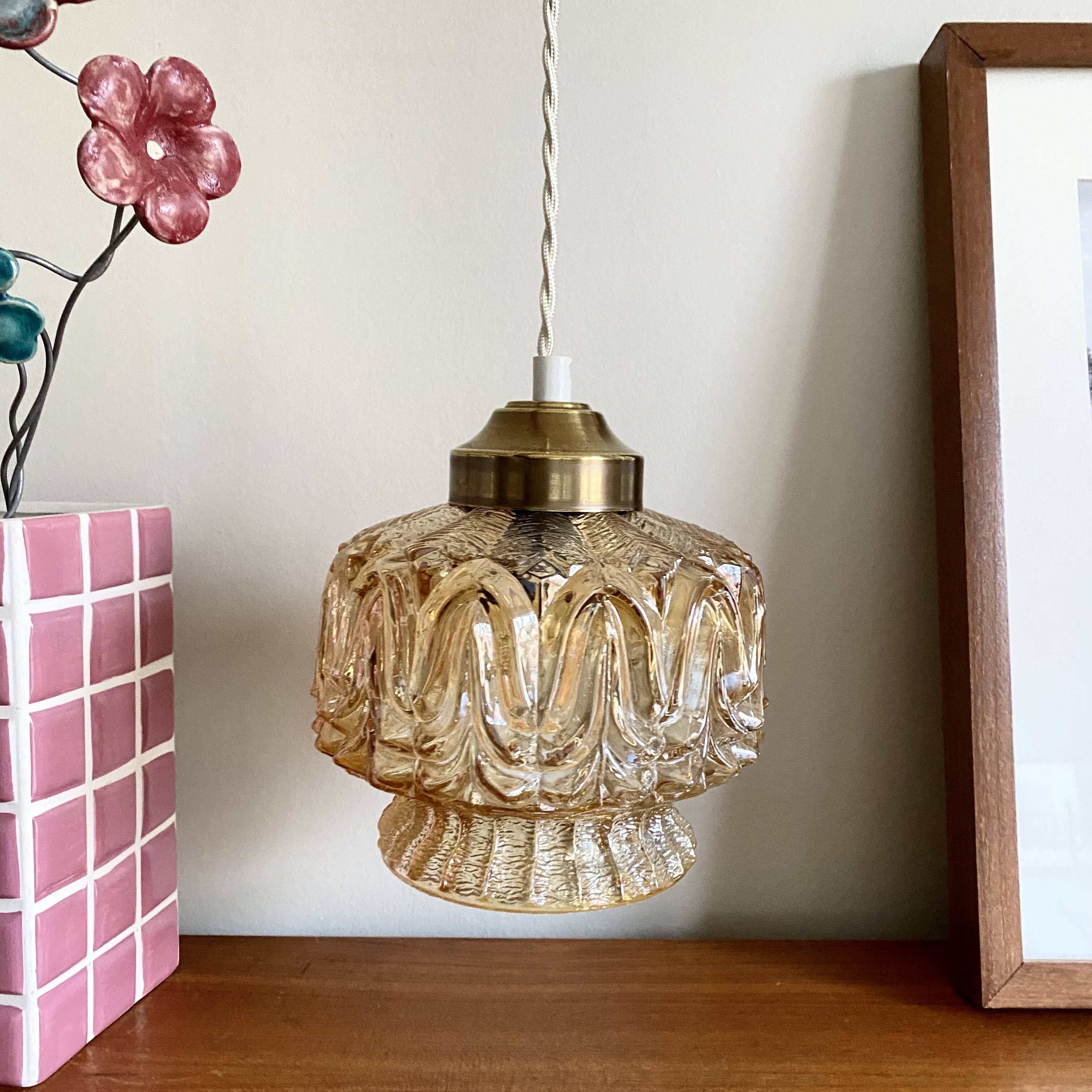 Old tulip hanging lamp vintage lighting LAMP-7376