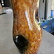 Vintage organic ceramic vase with a flamed glaze – Signed Accolay