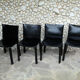 Vintage CAB 412 chairs, Mario Bellini design for Cassina, set of 4